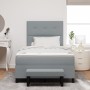 Cama con Base de Resortes con Colchón y Banco Gris Claro 120x200 cm Tela de , Camas y somieres - Ref: Foro24-3344058, Precio:...