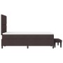 Cama Box Spring con Colchón y Banco Marrón Oscuro 120x200 cm Tela de , Camas y somieres - Ref: Foro24-3344061, Precio: 456,13...
