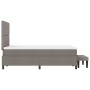 Cama Box Spring con Colchón y Banco Taupe 120x200 cm Tela de , Camas y somieres - Ref: Foro24-3344062, Precio: 440,10 €, Desc...