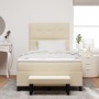 Cama Box Spring con Colchón y Banco Crema 120x200 cm Tela de , Camas y somieres - Ref: Foro24-3344063, Precio: 462,56 €, Desc...