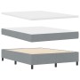 Cama con Resortes y Colchón Gris Claro 140x190 cm Tela de , Camas y somieres - Ref: Foro24-3344065, Precio: 557,45 €, Descuen...