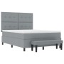 Cama con Resortes y Colchón Gris Claro 140x190 cm Tela de , Camas y somieres - Ref: Foro24-3344065, Precio: 557,45 €, Descuen...