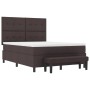 Cama tipo Box Spring con Colchón y Banco Marrón Oscuro 140x190 cm Tela de , Camas y somieres - Ref: Foro24-3344068, Precio: 5...