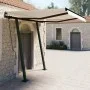 Toldo manual retráctil con postes crema 3x2,5 m de vidaXL, Toldos - Ref: Foro24-3070097, Precio: 300,15 €, Descuento: %