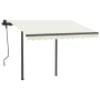 Toldo manual retráctil con postes crema 3x2,5 m de vidaXL, Toldos - Ref: Foro24-3070097, Precio: 353,43 €, Descuento: %