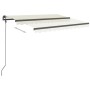 Toldo manual retráctil con postes crema 3x2,5 m de vidaXL, Toldos - Ref: Foro24-3070097, Precio: 353,43 €, Descuento: %