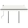 Toldo manual retráctil con postes crema 3x2,5 m de vidaXL, Toldos - Ref: Foro24-3070097, Precio: 300,15 €, Descuento: %