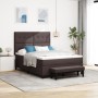 Cama con Box Spring con Colchón y Bancó Marrón Oscuro 140x200 cm Tela de , Camas y somieres - Ref: Foro24-3344075, Precio: 54...