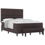 Cama con Box Spring con Colchón y Bancó Marrón Oscuro 140x200 cm Tela de , Camas y somieres - Ref: Foro24-3344075, Precio: 54...