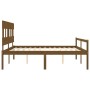 Cama personas mayores cabecero madera marrón miel 200x200 cm de vidaXL, Camas y somieres - Ref: Foro24-3195439, Precio: 180,6...