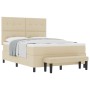 Cama con Base de Resortes con Colchón y Banco Crema 140x200 cm Tela de , Camas y somieres - Ref: Foro24-3344077, Precio: 560,...