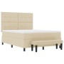 Cama con Base de Resortes con Colchón y Banco Crema 140x200 cm Tela de , Camas y somieres - Ref: Foro24-3344077, Precio: 560,...