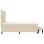 Cama con Base de Resortes con Colchón y Banco Crema 140x200 cm Tela de , Camas y somieres - Ref: Foro24-3344077, Precio: 560,...