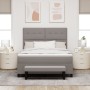 Cama Box Spring con Colchón y Banco Taupe 160x200 cm Tela de , Camas y somieres - Ref: Foro24-3344083, Precio: 630,76 €, Desc...
