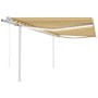 Toldo automático LED sensor de viento amarillo blanco 4,5x3,5 m de vidaXL, Toldos - Ref: Foro24-3070053, Precio: 805,78 €, De...