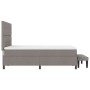 Cama Box Spring con Colchón y Banco Taupe 160x200 cm Tela de , Camas y somieres - Ref: Foro24-3344083, Precio: 630,76 €, Desc...