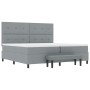 Cama con Muelles, Colchón y Banco Gris Claro 200x200 cm Tela de , Camas y somieres - Ref: Foro24-3344093, Precio: 844,68 €, D...