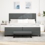 Cama con somier de con colchón y banco gris oscuro 200x200 cm tela de , Camas y somieres - Ref: Foro24-3344094, Precio: 758,4...