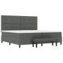 Cama con somier de con colchón y banco gris oscuro 200x200 cm tela de , Camas y somieres - Ref: Foro24-3344094, Precio: 758,4...