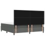 Cama con somier de con colchón y banco gris oscuro 200x200 cm tela de , Camas y somieres - Ref: Foro24-3344094, Precio: 758,4...
