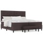 Cama con Box Spring con Colchón y Banco Marrón Oscuro 200x200 cm Tela de , Camas y somieres - Ref: Foro24-3344096, Precio: 78...