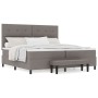 Cama con Box Spring con Colchón y Banco Taupe 200x200 cm Tela de , Camas y somieres - Ref: Foro24-3344097, Precio: 831,63 €, ...