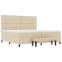 Cama con somier con colchón y banco crema 200x200 cm Tela de , Camas y somieres - Ref: Foro24-3344098, Precio: 706,51 €, Desc...