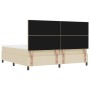 Cama con somier con colchón y banco crema 200x200 cm Tela de , Camas y somieres - Ref: Foro24-3344098, Precio: 706,51 €, Desc...