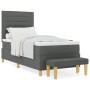 Cama con Somier y Banco Gris Oscuro 90x200 cm Tela de , Camas y somieres - Ref: Foro24-3344192, Precio: 400,86 €, Descuento: %