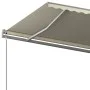 Toldo retráctil automático con postes crema 6x3 m de vidaXL, Toldos - Ref: Foro24-3070207, Precio: 693,51 €, Descuento: %