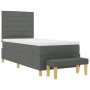 Cama con Somier y Banco Gris Oscuro 90x200 cm Tela de , Camas y somieres - Ref: Foro24-3344192, Precio: 400,86 €, Descuento: %