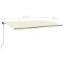 Toldo retráctil automático con postes crema 6x3 m de vidaXL, Toldos - Ref: Foro24-3070207, Precio: 693,51 €, Descuento: %