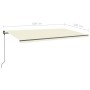 Toldo retráctil automático con postes crema 6x3 m de vidaXL, Toldos - Ref: Foro24-3070207, Precio: 659,58 €, Descuento: %