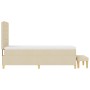 Cama con Somier con Colchón y Banco Crema 90x200 cm Tela de , Camas y somieres - Ref: Foro24-3344196, Precio: 354,47 €, Descu...