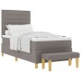 Cama Box Spring con Colchón y Banco Taupe 100x200 cm Tela de , Camas y somieres - Ref: Foro24-3344202, Precio: 411,33 €, Desc...