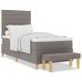 Cama Box Spring con Colchón y Banco Taupe 100x200 cm Tela de , Camas y somieres - Ref: Foro24-3344202, Precio: 411,33 €, Desc...