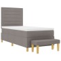 Cama Box Spring con Colchón y Banco Taupe 100x200 cm Tela de , Camas y somieres - Ref: Foro24-3344202, Precio: 411,33 €, Desc...