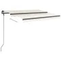 Toldo automático retráctil con postes color crema 3x2,5 m de vidaXL, Toldos - Ref: Foro24-3070107, Precio: 409,33 €, Descuent...