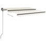 Toldo automático retráctil con postes color crema 3x2,5 m de vidaXL, Toldos - Ref: Foro24-3070107, Precio: 441,14 €, Descuent...
