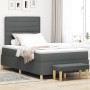 Cama con Box Spring y Banco Gris Oscuro 120x200 cm Tela de , Camas y somieres - Ref: Foro24-3344213, Precio: 433,60 €, Descue...