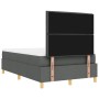 Cama con Box Spring y Banco Gris Oscuro 120x200 cm Tela de , Camas y somieres - Ref: Foro24-3344213, Precio: 433,60 €, Descue...