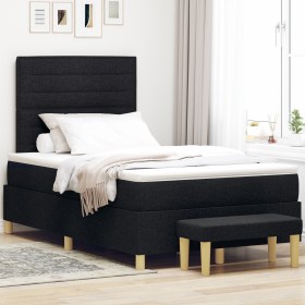 Cama Box Spring con Colchón y Banco Negro 120x200 cm Tela de , Camas y somieres - Ref: Foro24-3344214, Precio: 450,39 €, Desc...