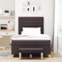 Cama Box Spring con Colchón y Banco Marrón Oscuro 120x200 cm Tela de , Camas y somieres - Ref: Foro24-3344215, Precio: 437,43...