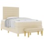 Cama de Somier con Colchón y Banco Crema 120x200 cm Tela de , Camas y somieres - Ref: Foro24-3344217, Precio: 460,37 €, Descu...