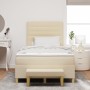 Cama de Somier con Colchón y Banco Crema 120x200 cm Tela de , Camas y somieres - Ref: Foro24-3344217, Precio: 460,37 €, Descu...
