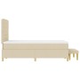 Cama de Somier con Colchón y Banco Crema 120x200 cm Tela de , Camas y somieres - Ref: Foro24-3344217, Precio: 460,37 €, Descu...