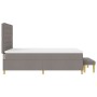 Cama Box Spring con Colchón & Banco Taupe 140x190 cm Tela de , Camas y somieres - Ref: Foro24-3344223, Precio: 556,18 €, Desc...