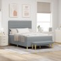Cama Box Spring con Colchón y Banco Gris Claro 140x200 cm Tela de , Camas y somieres - Ref: Foro24-3344226, Precio: 549,00 €,...