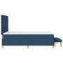 Cama con Base de Muelles con Colchón y Banco Azul 140x190 cm Tela de , Camas y somieres - Ref: Foro24-3344225, Precio: 565,34...