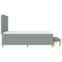 Cama Box Spring con Colchón y Banco Gris Claro 140x200 cm Tela de , Camas y somieres - Ref: Foro24-3344226, Precio: 549,00 €,...